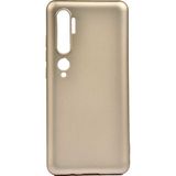 kilifone - Xiaomi Mi Note 10 - Kılıf Mat Soft Premier Silikon Kapak - Gold - T10917