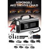 Kılıforyum Akü Takviye + Süpürge + Kompresör + Powerbank 18000MAH Çok Fonksiyonlu Araç Cihazı - Süpürgeli AküNew