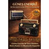 Kılıforyum MD-1305BT-S Güneş Enerjili Retro Radyo & Bluetooth Hoparlör — Kaset Çalar Retro Tasarım
