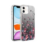 Kilifplus iPhone 11 Desenli Zore Silver Sert Kapak Çiçek Kılıf