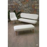kılıfteks Bench ve Puf Takımı Kılıf Seti - 2 Kollu Sandalye, 1 Bench, 1 Puf Örtüsü