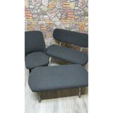 Kılıfteks Puf Bench Takım Kılıfı Jakar Kumaş 2 Sandalye 1 Bench 1 Puf Antrasit