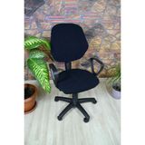 Kılıfteks Siyah Beşgen Ofis Sandalye Örtüsü Bambu Kumaş Dokuması ile Dayanıklı ve Kolay Temizlenebilir - 50 x 50 cm