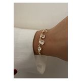 KİLİGİSTANBUL Love Clıcks Zirkon Taşlı Kalp Bileklik 6 Cm En