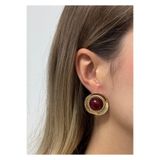 KİLİGİSTANBUL SİYAH&BORDO RETRO KÜPE