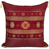 Kilim Desen (70CMX70CM) Şönil Kumaş Püsküllü Kare Ev Bahçe Minder Kılıfı No9