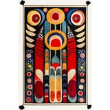 kilim home Milano Modern ve Canlı Renkli Geometrik Halı Modeli Siyah Etnik Desenli Püsküllü Yıkanabilir Halı271