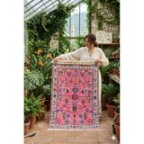 kilim home Pembe Otantik Etnik Desenli Halı - Vintage Türk Motifli Bohem Salon Halısı 71