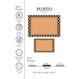 kilim home Punto Jüt Görünümlü Siyah Dama Desenli Dijital Baskılı Kaymaz İkili Banyo Paspas Takımı 40x60 60x100