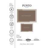 kilim home Punto Kaymaz Tabanlı Bej & Kahve Tonları, Yumuşak İkili Banyo Paspas Takımı 40x60 60x100