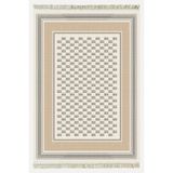 Kilim Home Siyah Beyaz ve Bej Tonlarında Kare Desenli Kilim Etnik Bohem Stil Yıkanabilir Pamuk Taban Kilim - Renkli - 80 x 50 cm