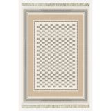 kilim home Siyah Beyaz ve Bej Tonlarında Kare Desenli Kilim Etnik Bohem Stil Yıkanabilir Pamuk Taban Kilim