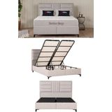 Kilim Mobilya Bamboo Sleepy Set Sandıklı Baza + Başlık + Yatak - 150 x 200 cm - Krem