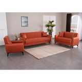 Kilim Mobilya Dove Yüksek Ayaklı Koltuk Takımı Turuncu Nubuk Kumaş ile Modern Tasarım 3 2 B