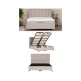 Kilim Mobilya Gold Therapy Set ( Sandıklı Baza + Başlık + Yatak ) 140X190 Krem