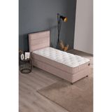 Kilim Mobilya Hilton Sandıklı Baza Başlık Paket Yaylı Pedli Yatak Seti Vizon 120x200