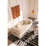 Kilim Mobilya Lego Bohem Relax 3 kişilik %100 sünger koltuk ( Çift Kişilik Yatak Olabilen ) 90 x 190 cm Krem