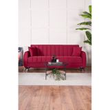 Kilim Mobilya Linda Üç Kişilik Kanepe Yüksek Ayaklı Bordo Bordo
