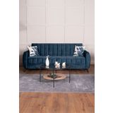 Kilim Mobilya Linda Üç Kişilik Kanepe Yüksek Ayaklı Mavi
