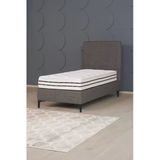 Kilim Mobilya Luna Lux Sandıksız Baza Başlık Paket Yaylı Yatak Seti Antrasit 90X190