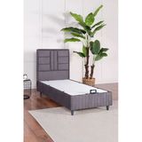 Kilim Mobilya Premium Bamboo Sleepy Baza Başlık Gri Ikili Set (Yatak Dahil Değildir) 100X200