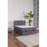 Kilim Mobilya Premium Bamboo Sleepy Üçlü Set Gri (Baza Başlık Yatak) 180X200