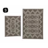 Kilim Motifli İki’li Klozet Takımı Kahve