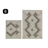 Kilim Motifli İki’li Klozet Takımı Krem & Kahve