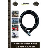 #Kilit Çelik Spiral Halat Zırhlı Güvenlik Emniyet Zinciri Sağlam Motor Bisiklet Kilidi 22 Mm X 100Cm