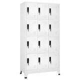 Kilitlenebilir beyaz çelik dolap dolabı 90 x 45 x 180 cm, ofis ve ev için modern metal depolama, hava delikleri ve geniş alanlı dayanıklı düzenleme çözümü