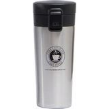 Kilitli 304 L Çelik Gri 500 ml Kahve Termos Mug cin406gr