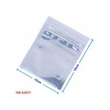 Kilitli Antistatik Poşet 13x18cm 100 Adet Şeffaf Su Toz Geçirmez Koruyucu Esd Metalize Torba