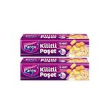Kilitli Buzdolabı Poşeti Küçük Boy 12'li 20 x 25 cm İkili Set