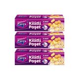 Kilitli Buzdolabı Poşeti Küçük Boy 12'li 20 x 25 cm Üçlü Set