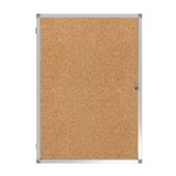 Kilitli Cam İlan Panosu 60x85cm Mantar