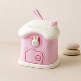 Kilitli Ev Modeli Plastik Çocuk Kumbara 18X16X18 cm - Çok Renkli