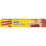 Kilitli Mutfak Torbası Büyük Boy 10'Lu 26X28 Cm, Tekrar Kullanılabilir & Hava Geçirmez, Dayanıklı Saklama Poşeti, Buzdolabı,Meyve & Sebze, Et, Tavuk, Balık, Sos & Sıvı Yiyecekler İçin