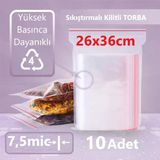Kilitli Şeffaf Torba 26X36 Cm Aksesuar,Madeni Para,Boncuk Ve Buzdolabı Saklama Poşeti (10Adet)