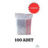 Kilitli Torba 11X14 Cm 100'Lü Kilitli Buzdolabı Poşeti Şeffaf Kilitli Poşet Kilitli Saklama Poşeti
