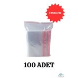 Kilitli Torba 13X16 Cm 100'Lü Kilitli Buzdolabı Poşeti Şeffaf Kilitli Poşet Kilitli Saklama Poşeti