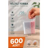 Kilitli Torba 15x18 Cm 600'lü Kilitli Buzdolabı Poşeti Şeffaf Kilitli Saklama Poşeti