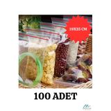 Kilitli Torba 19X25 Cm 100'Lü Kilitli Buzdolabı Poşeti Şeffaf Kilitli Poşet Kilitli Saklama Poşeti