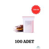 Kilitli Torba 7X9 Cm 100'Lü Kilitli Buzdolabı Poşeti Şeffaf Kilitli Poşet Kilitli Saklama Poşeti