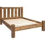 Kilizman Masif Rutil Masif Ahşap Rustik Karyola-Parmaklık Başuclu 120X200 cm - 120 x 200 cm