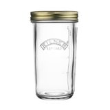 Kilner Geniş ağızlı konserve kavanozu, 500 ml, vidalı kapaklı konserve kavanozları, tüm meyveleri veya tüm sebzeleri korumak için, vakumlu kaplama, doluluk göstergesi ml