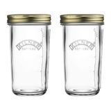 Kilner Geniş Ağızlı Vidalı Kapak Koruyucu Cam Kavanoz 0,5 Litre Şeffaf (2'li Paket)