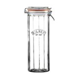 KILNER Kilitli faset kavanoz, 2 l, retro görünüm, içerik aromasını korur ve uzun süre taze kalır, ev yapımı için kapaklı cam kap, yemek hazırlama kavanozu olarak da ideal
