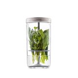 Kilner Ot kabı seti | 1 l geniş ağızlı kavanoz, paslanmaz çelik kapaklı ve silikon kaldırıcılı, baharat kabı, otları 3 haftaya kadar taze tutar, mutfak yeşillik düzenleyici, tarif defteri dahil