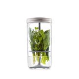 Kilner Ot kabı seti | 1 l geniş ağızlı kavanoz, paslanmaz çelik kapaklı ve silikon kaldırıcılı, baharat kabı, otları 3 haftaya kadar taze tutar, mutfak yeşillik düzenleyici, tarif defteri dahil