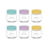 Kilner Silikon kapaklı bebek kavanozları, bebek mamasını dondurmak veya ısıtmak için kap, dondurucu ve mikrodalga fırına uygun, kendi kendinize doldurmanız için kapaklı cam saklama kapları, 6 x 190 ml